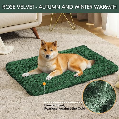 Miniatura 2 de Cama ortopédica lavable de felpa para perros con parte inferior antideslizante, almohadilla suave de lujo para perreras para mascotas, cojín