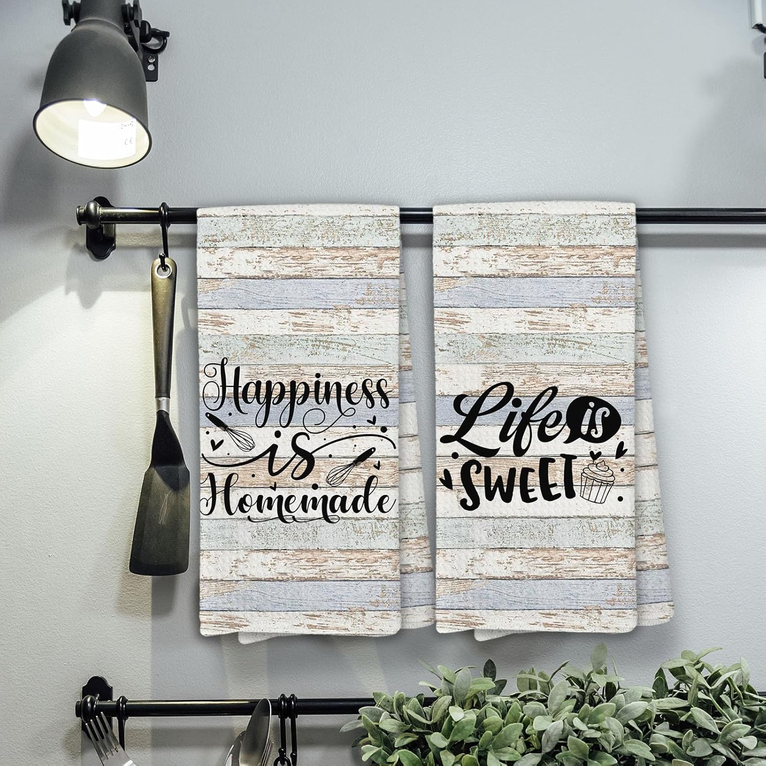 Farmhouse Kitchen Towels Set of 4, Cooking Baking Bakers Decor, Funny Hostess Cooking Bakers Baking Hand Towels for Home, Kitchen Gifts for Women