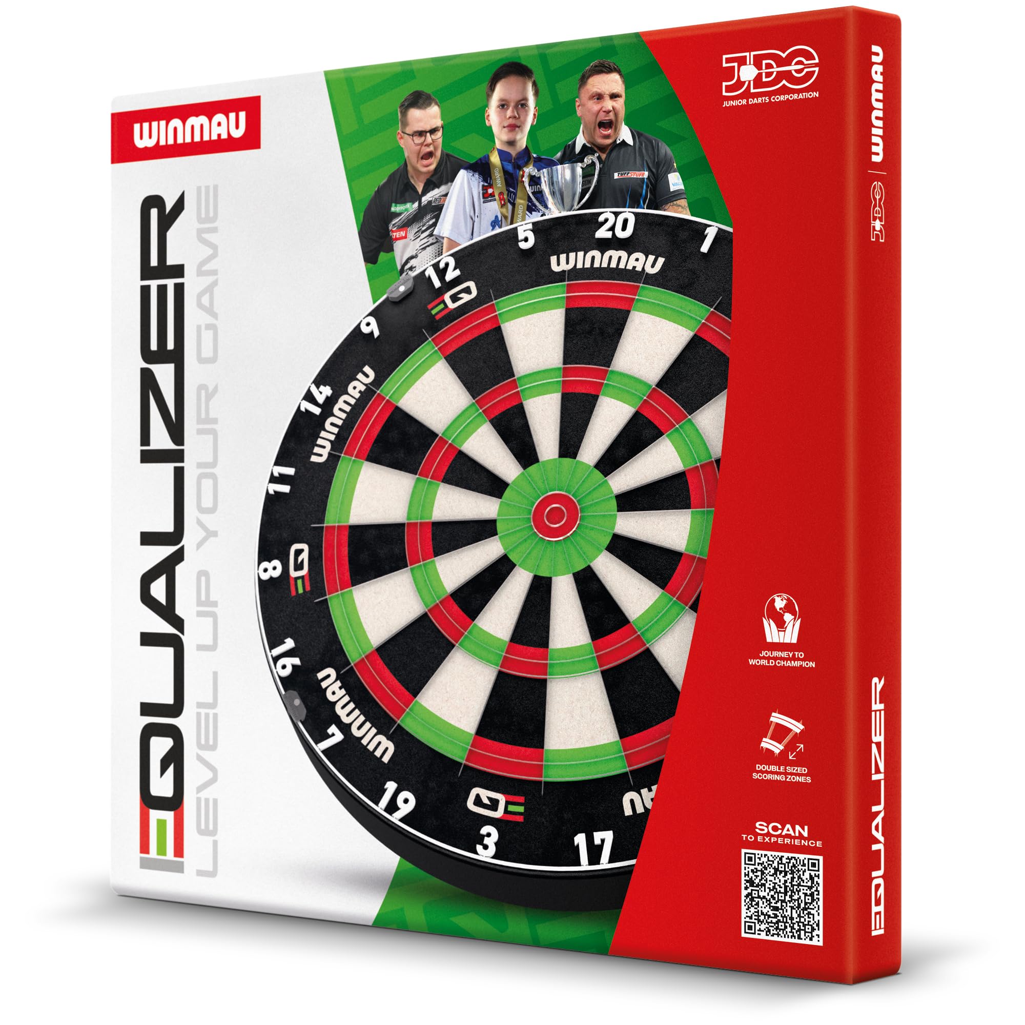 WINMAU Dart Board – Equalizer tarcza do darta dla dzieci – technologia Dual-Core – profesjonalna tarcza treningowa dla juniorów
