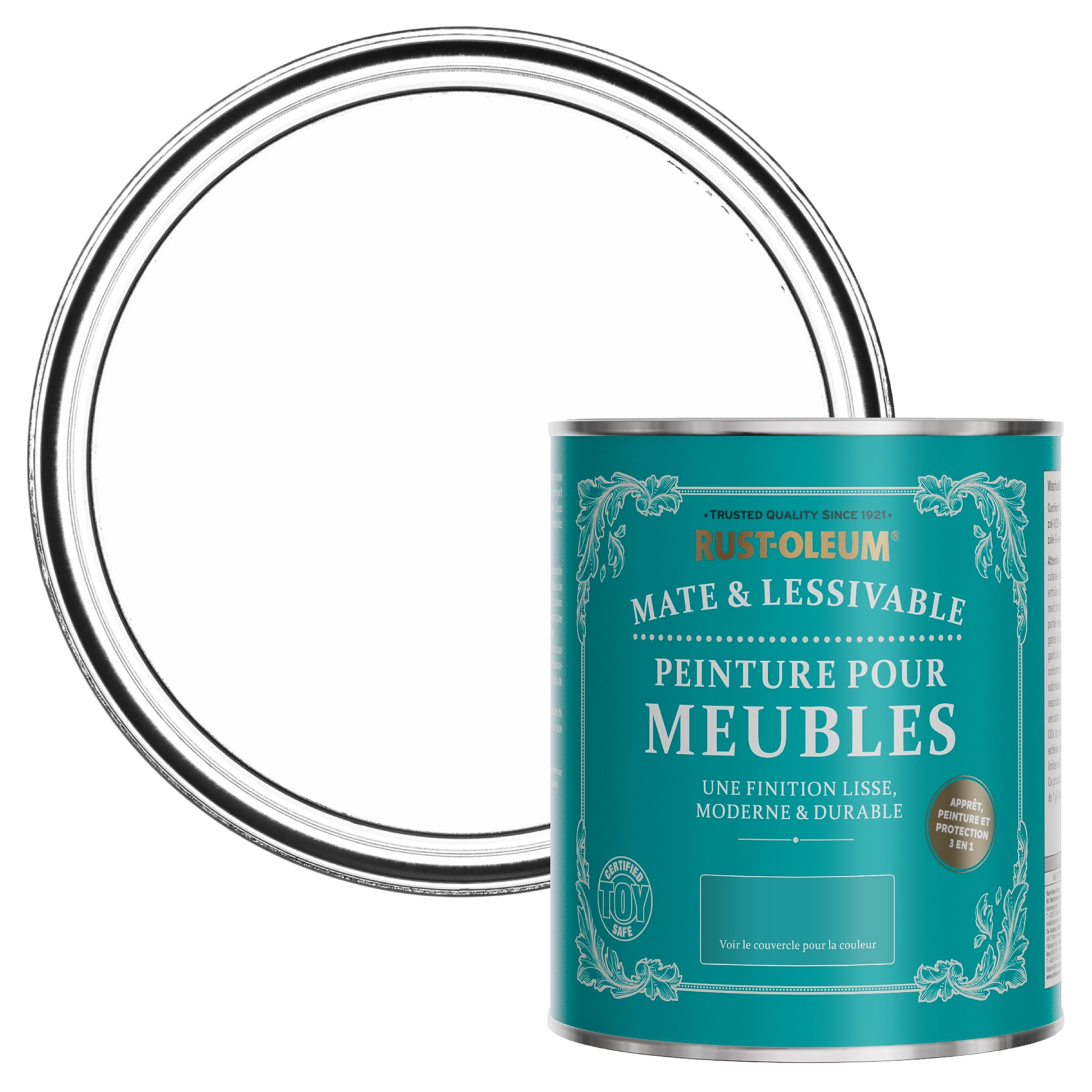 Rust-Oleum Peinture Mate & Lessivable pour Meubles, Finition Mate - Coton 750ml