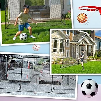 大型バックネット リバウンドネット自立式 3.7m幅 3m高 バックネット 大型 3.7×3m コネクトネット 防球ネット野球