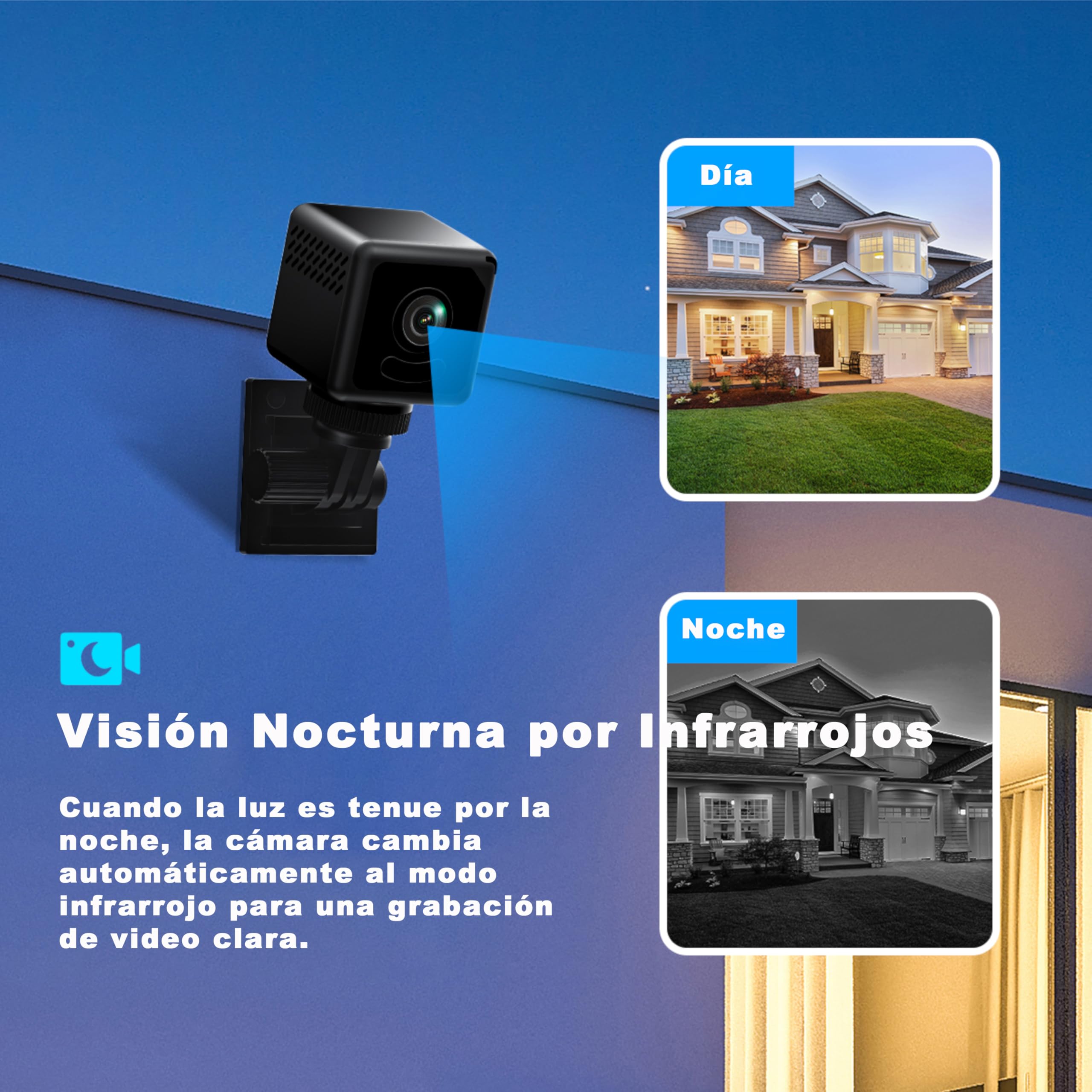 Mini Camara Espia HD 1080P WiFi Oculta Cámara Espía con Visión Nocturna y Detección De Movimiento, Mini Cámaras De Vigilancia inalambricas Larga Duracion, Camara Vigilancia Wifi para Interior Negro