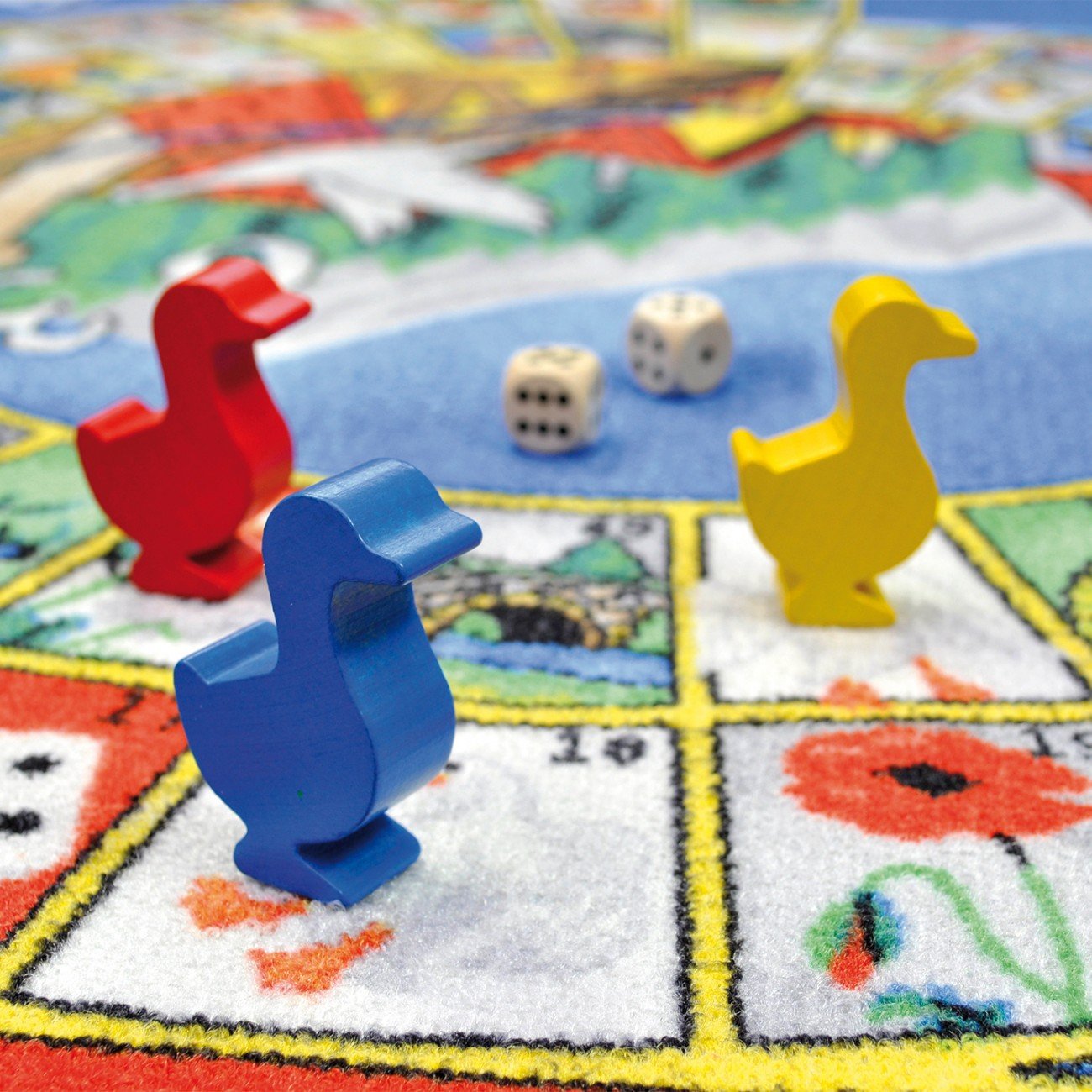 Eduplay Spielteppich Gänsespiel 92x92cm