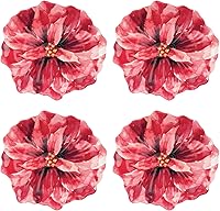 Vista 8 de UP UPware Magnolia - Platos de postre de melamina, platos pequeños en forma de flores, para aperitivos, aperitivos y guarniciones, verde, 7.5 x 7