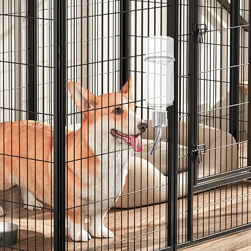 Miniatura 3 de Baluue Dispensador de agua para perros, botella de agua para mascotas sin goteo, para jaula de 6.1 fl oz, botella pequeña colgante para jaula de