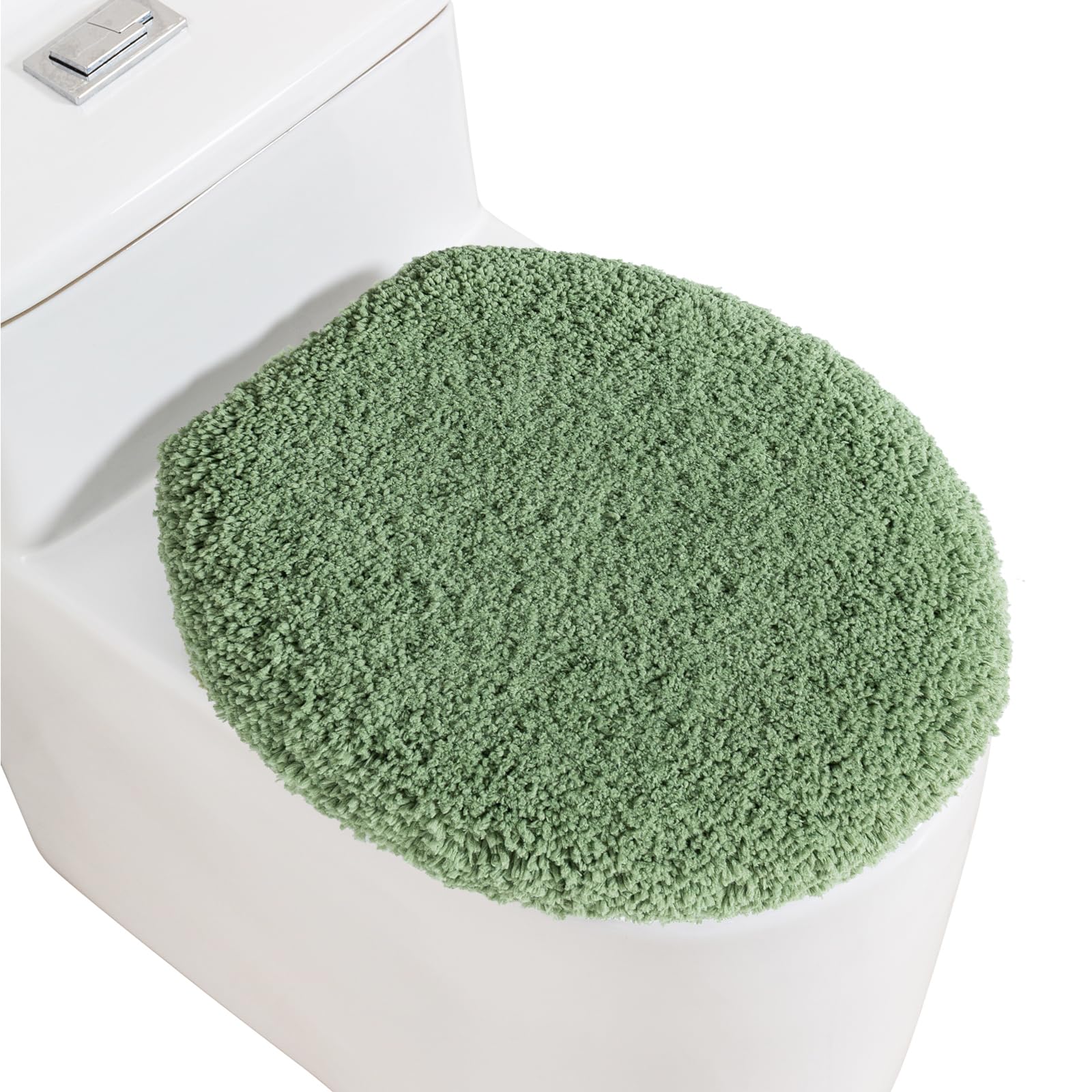 Microfiber Toilet Lid Cover, 17.5"x15" Fits Round Oblong and Elongated