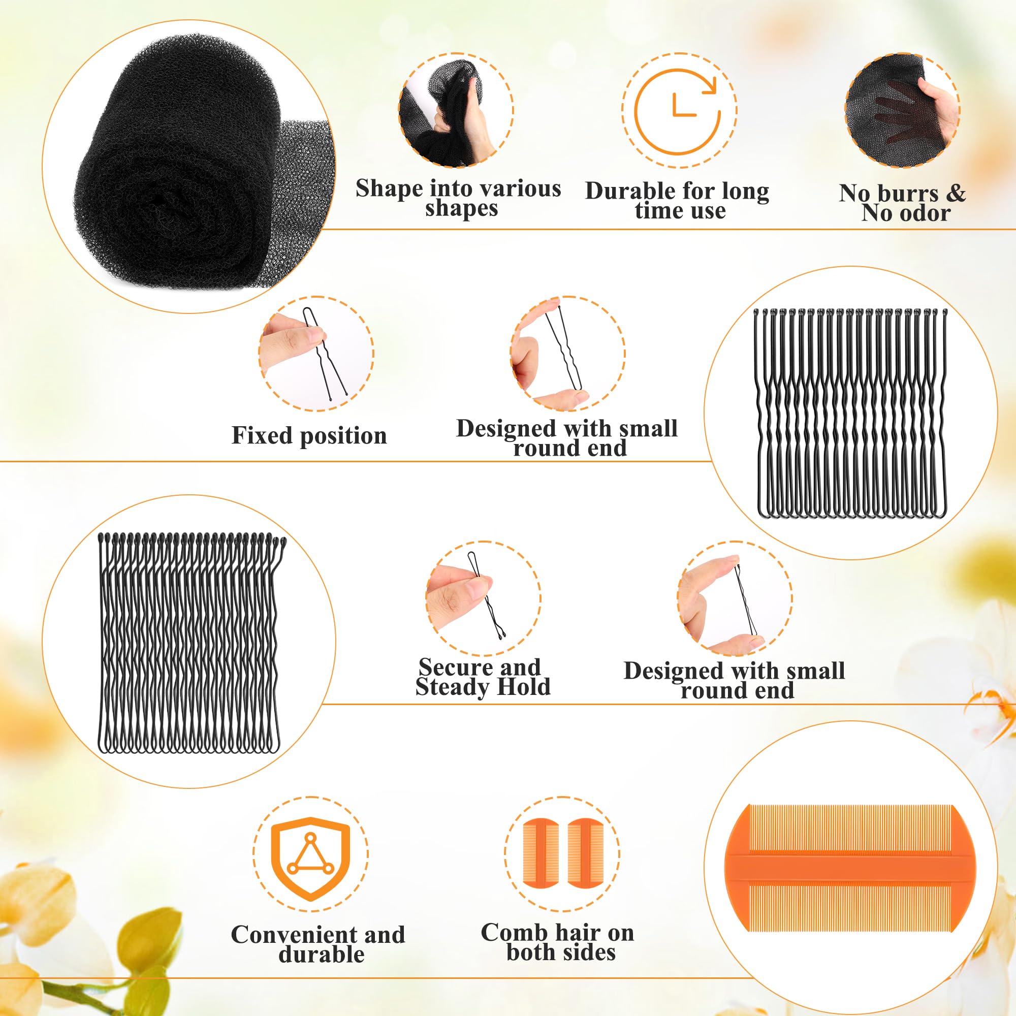 Hair Padding for Updo Volumes Bump Tool with 50P U Shape Pin - Image 4