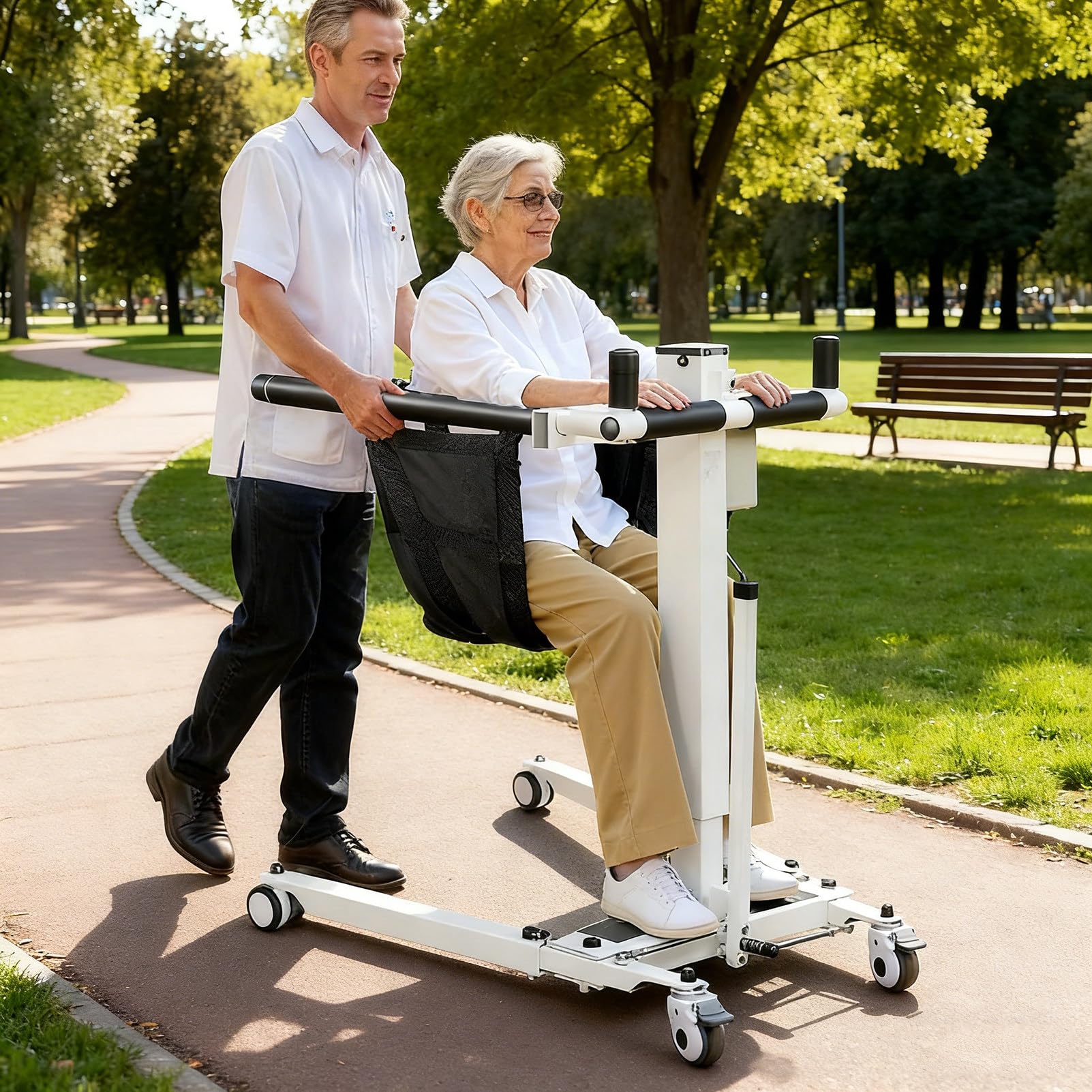 Silla elevadora para pacientes, dispositivo de asistencia para personas mayores y discapacitadas, silla de ruedas de lactancia para transferencia de coche, ayuda para sentarse y estar de pie para uso