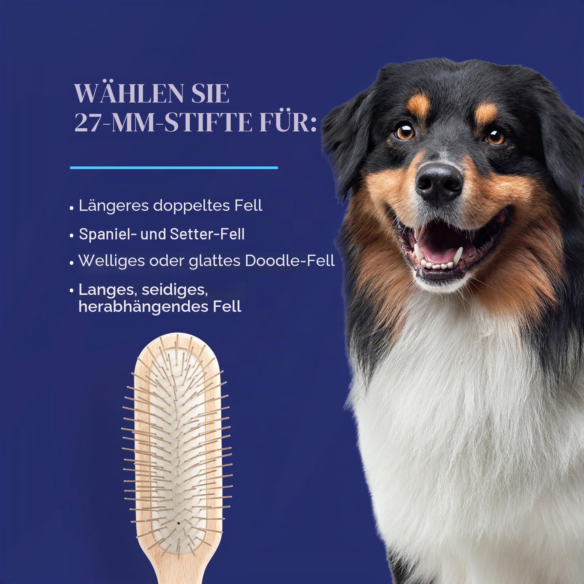 Chris Christensen Oblong Pin Brush Original for Pets 20mm