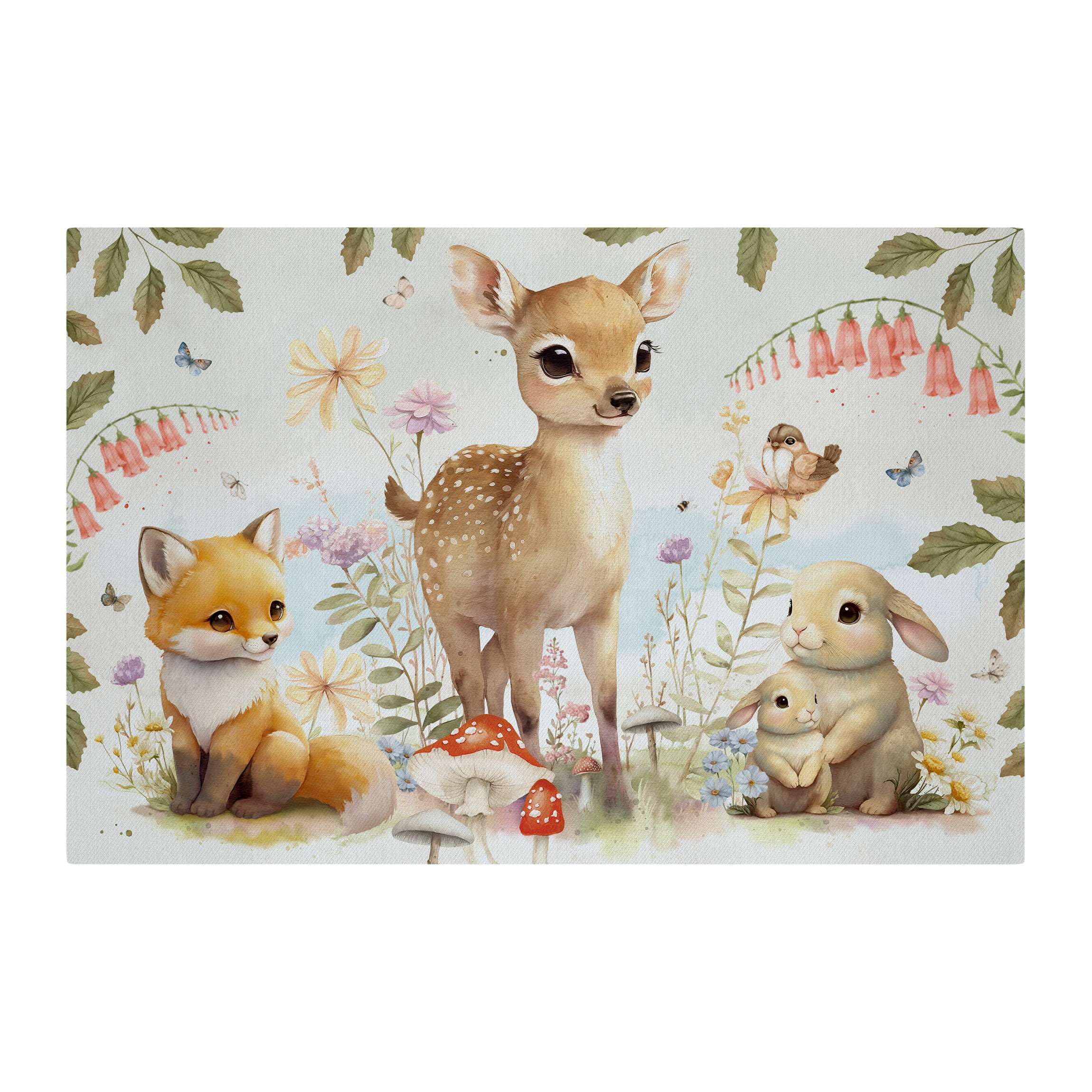 micasia Akustikbild Kinderzimmer Schallschutzbild 4cm Keilrahmen & Schallabsorber - Kunstkopie Aquarell bunt Mädchen Jungen Bild für bessere Raumakustik 1819 (150x100cm)