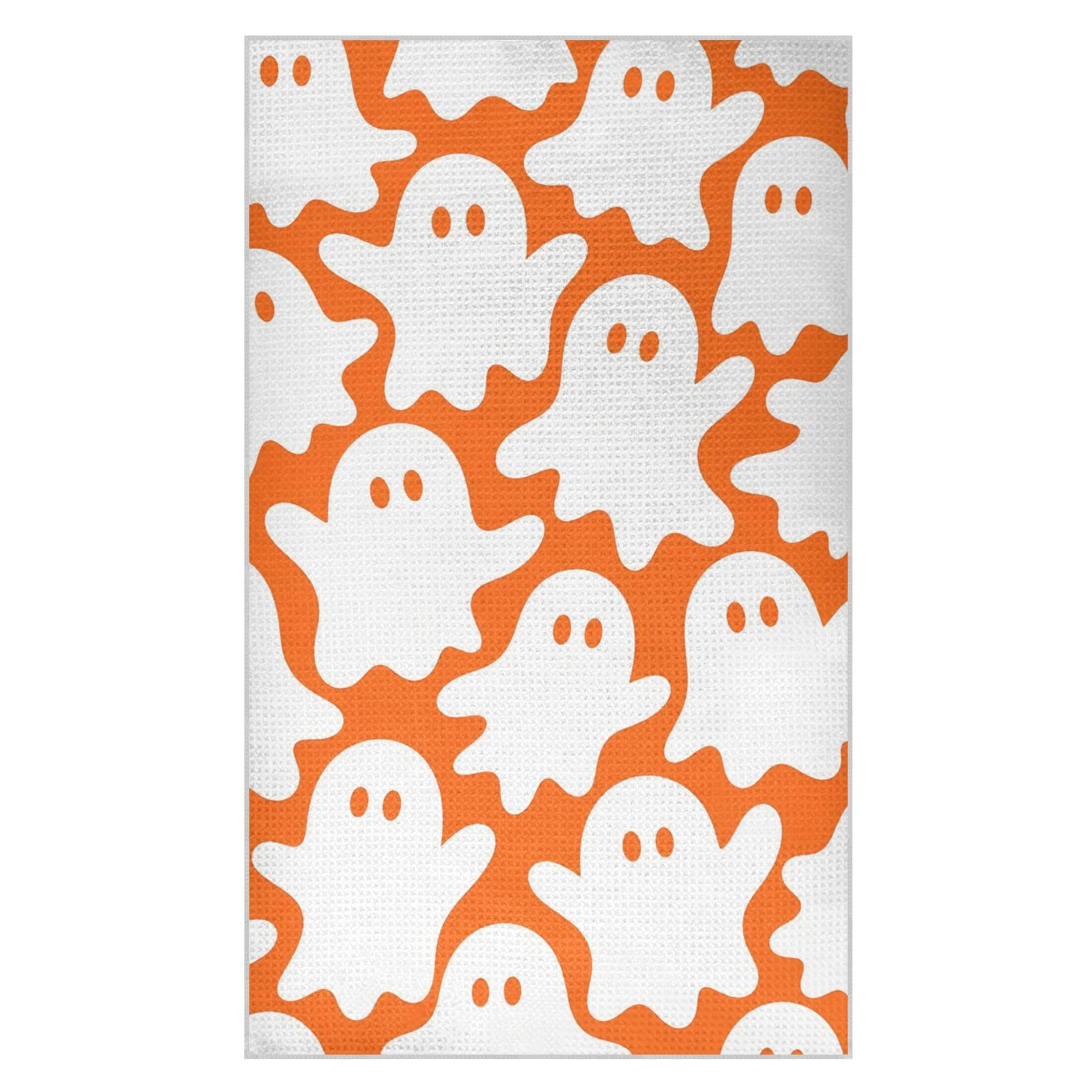 Kutsu Ghosts Waffle Weave Kitchen Towels Absorbent Quick Drying Dish Towels for Kitchen, Decorative Tea Towel, 18x30 in