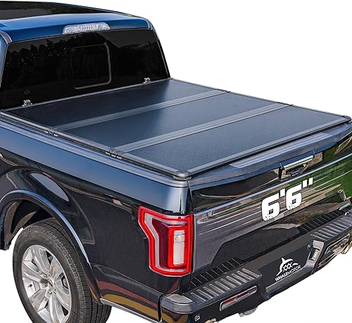 Cubierta plegable rígida para caja de camioneta compatible con Ford F150 F-150 2015 2016 2017 2018 2019 2020 2021 2022 2023 2024 6.5 pies, caja