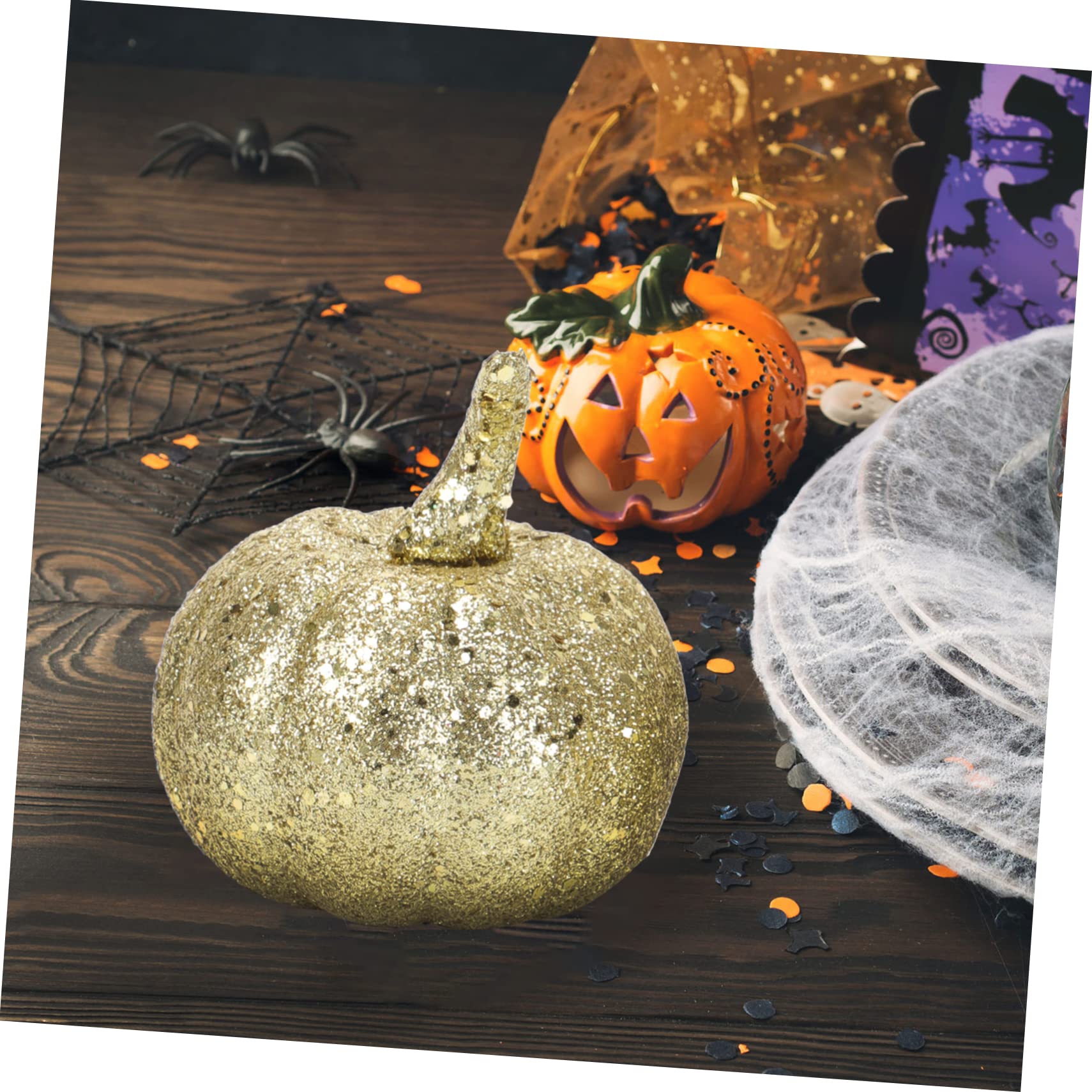 Cabilock 60stücke Kürbis Dekoration Kunststoff Für Halloween Bastelbedarf Für Und Garten Deko Halloween Mit Bunten Kürbisanhängern