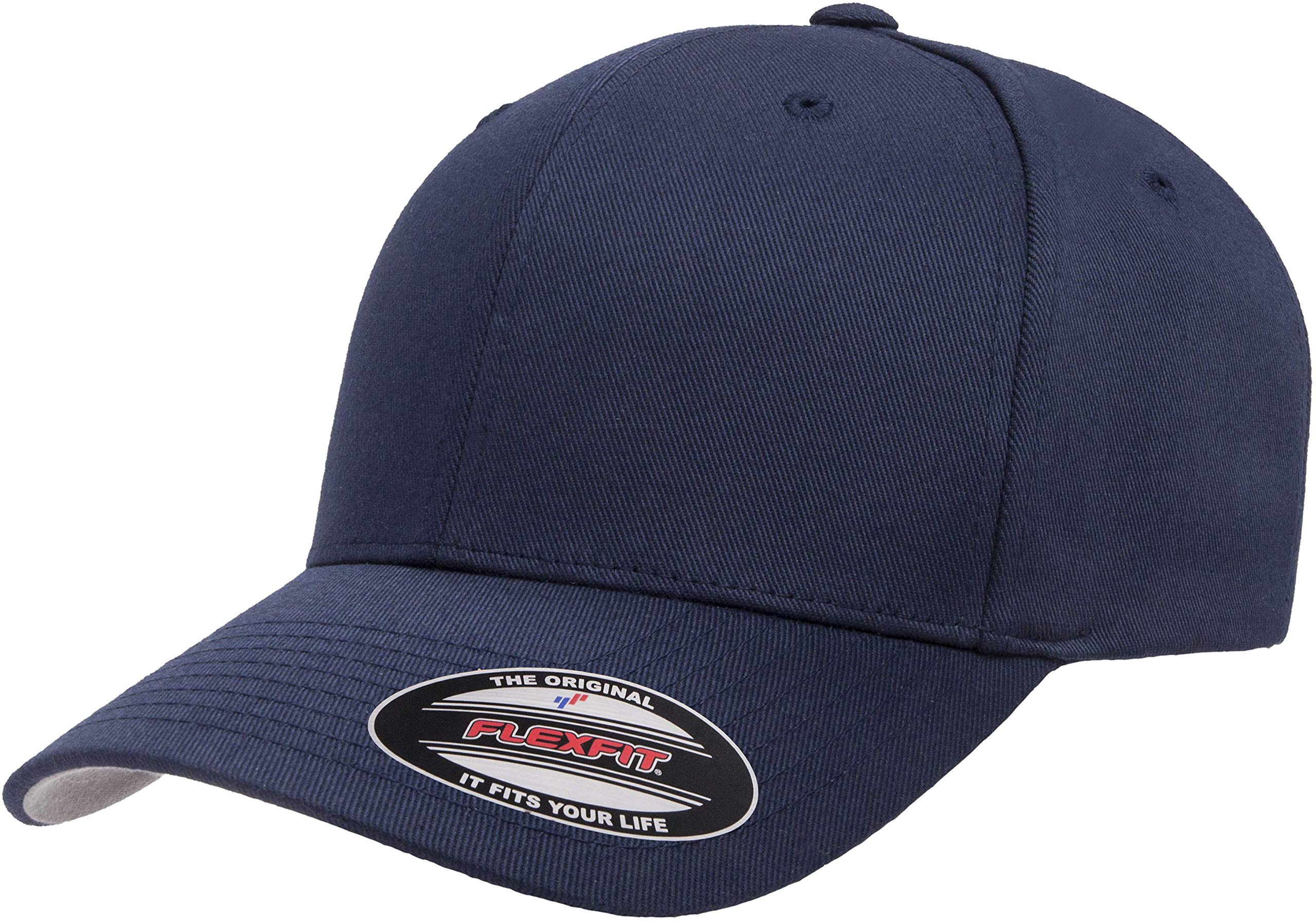 Flexfit Men's Athletic Baseball Fitted Cap, Navy, XXL