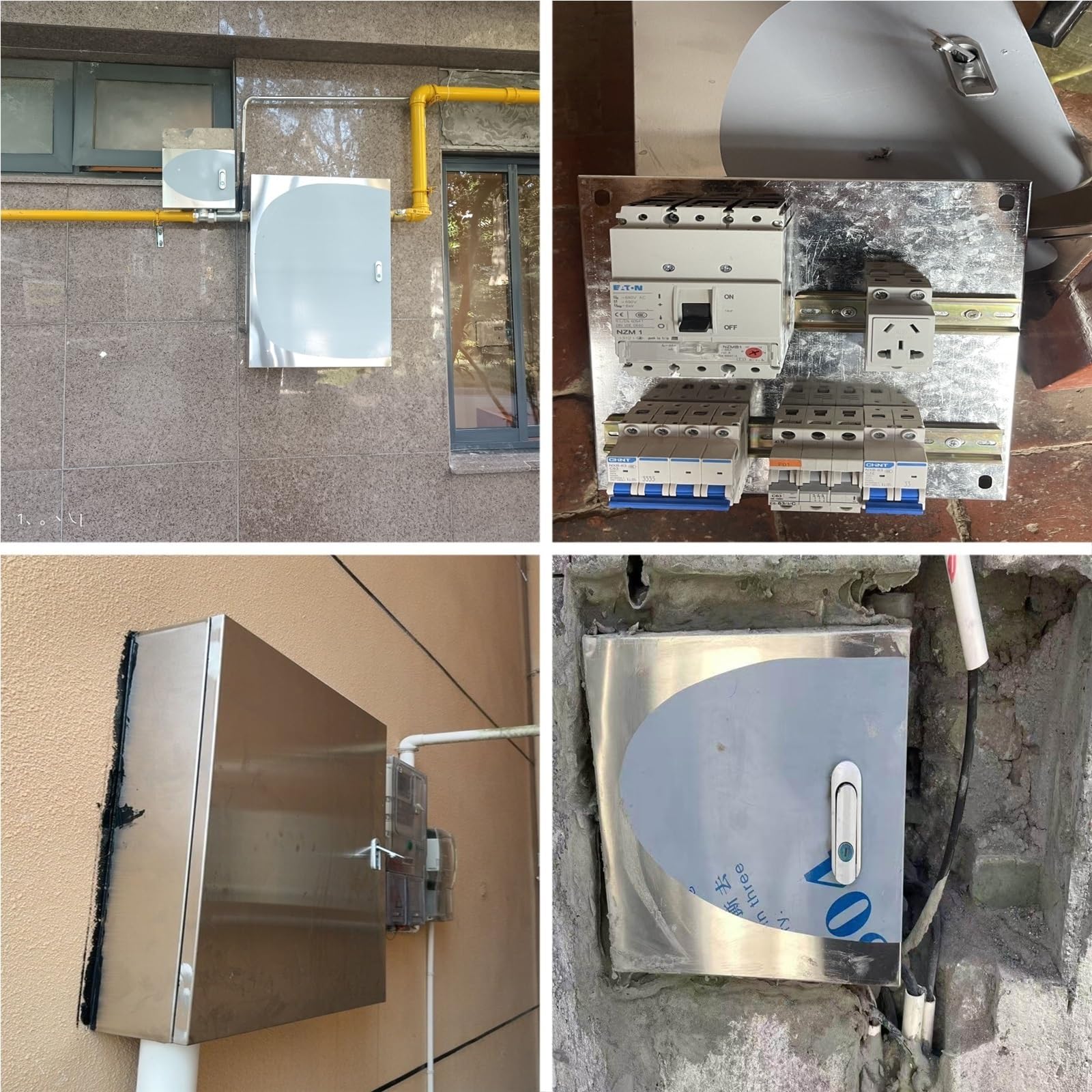 Contenitore in Acciaio Inox 304, Scatola elettrica a Parete per apparecchiature di Protezione dei circuiti, Contenitore Elettrico Impermeabile per Esterni (Dimensioni: HWD 18x15x10 Pollici/s