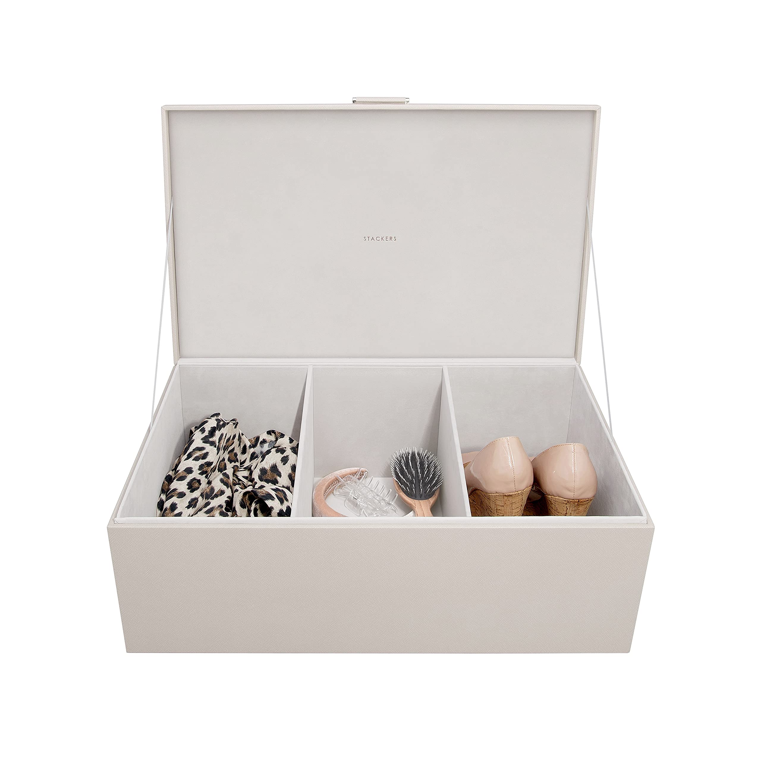 Stackers Taupe & Gold Large Storage Box