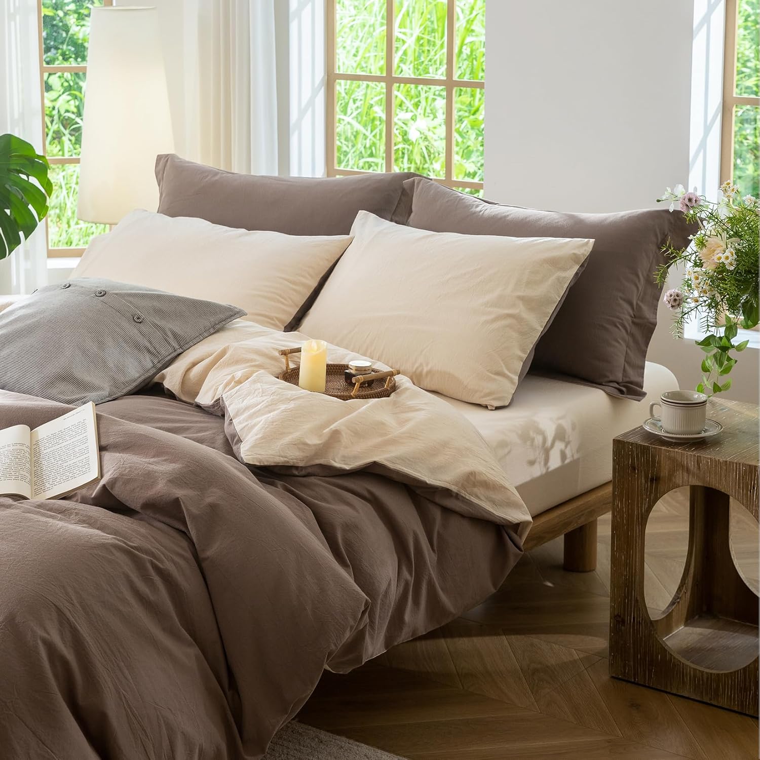 Light Chocolate Brown+sandy Beige