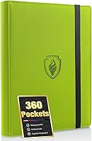 Vista 28 de Carpeta de tarjetas prémium con 9 bolsillos para 360 tarjetas, carpeta de tarjetas coleccionables de poliuretano resistente, álbum de colección