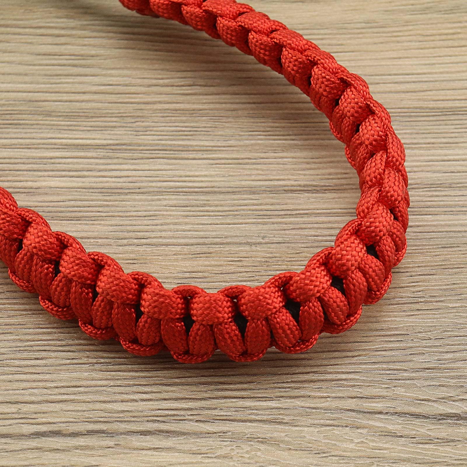 Corde Tressée Solide Réglable pour Arc à Poulies Écharpe de Poignet pour Tir à l'arc Et Chasse, Accessoire, Rouge