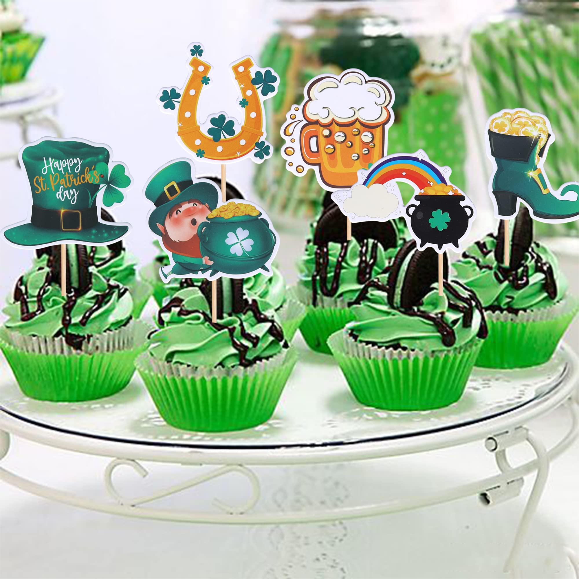 st patricks day cupcake picks