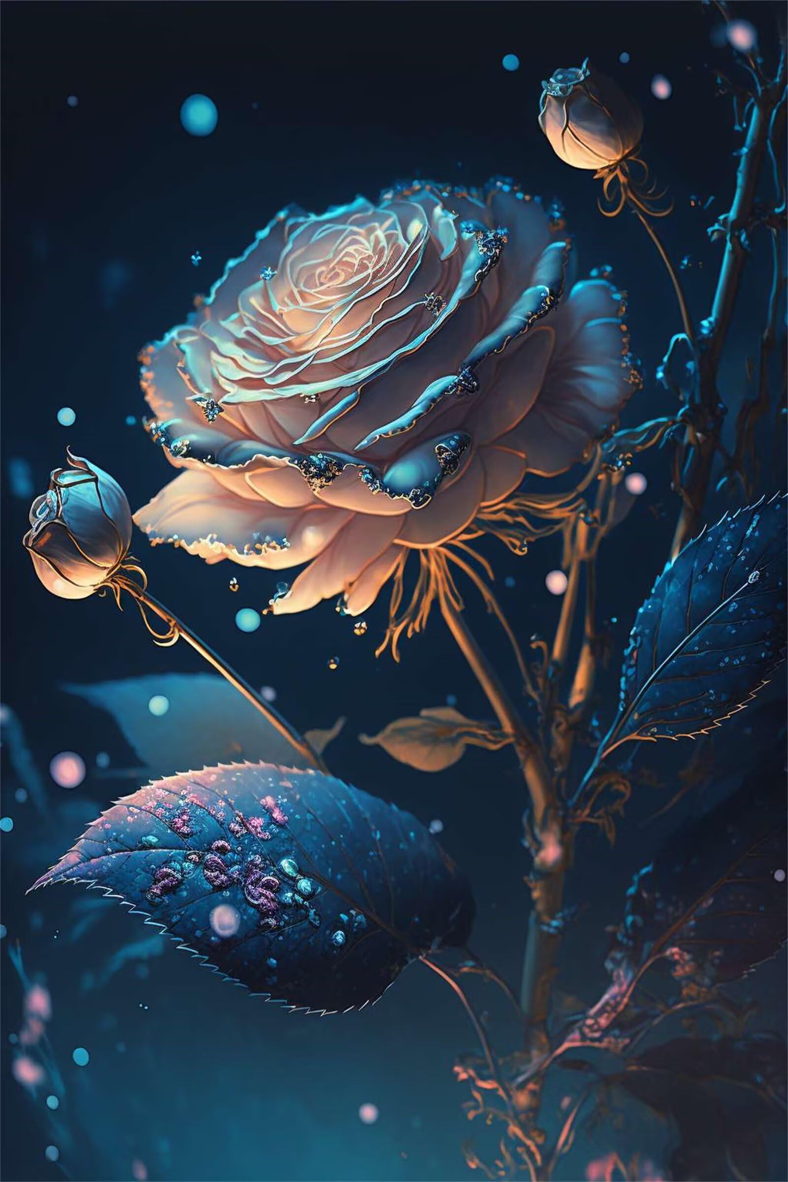 Puzzle dla dorosłych, 1000 elementów, jasnoniebieskie róże, grafika, puzzle 75 x 50 cm, kolorowe puzzle "zrób to sam" do dekoracji domu, rodzinne puzzle dla początkujących i dzieci