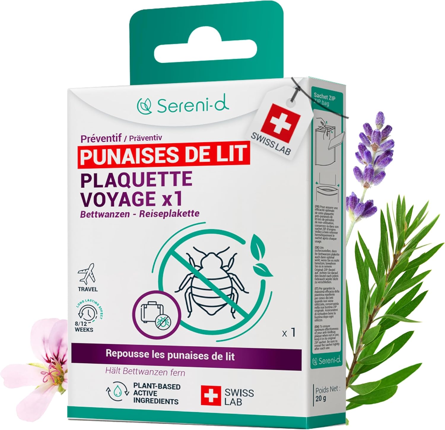 Travel Bed Bug Repellent – Protects Your Luggage from Bed Bugs – High Preventive Effectiveness