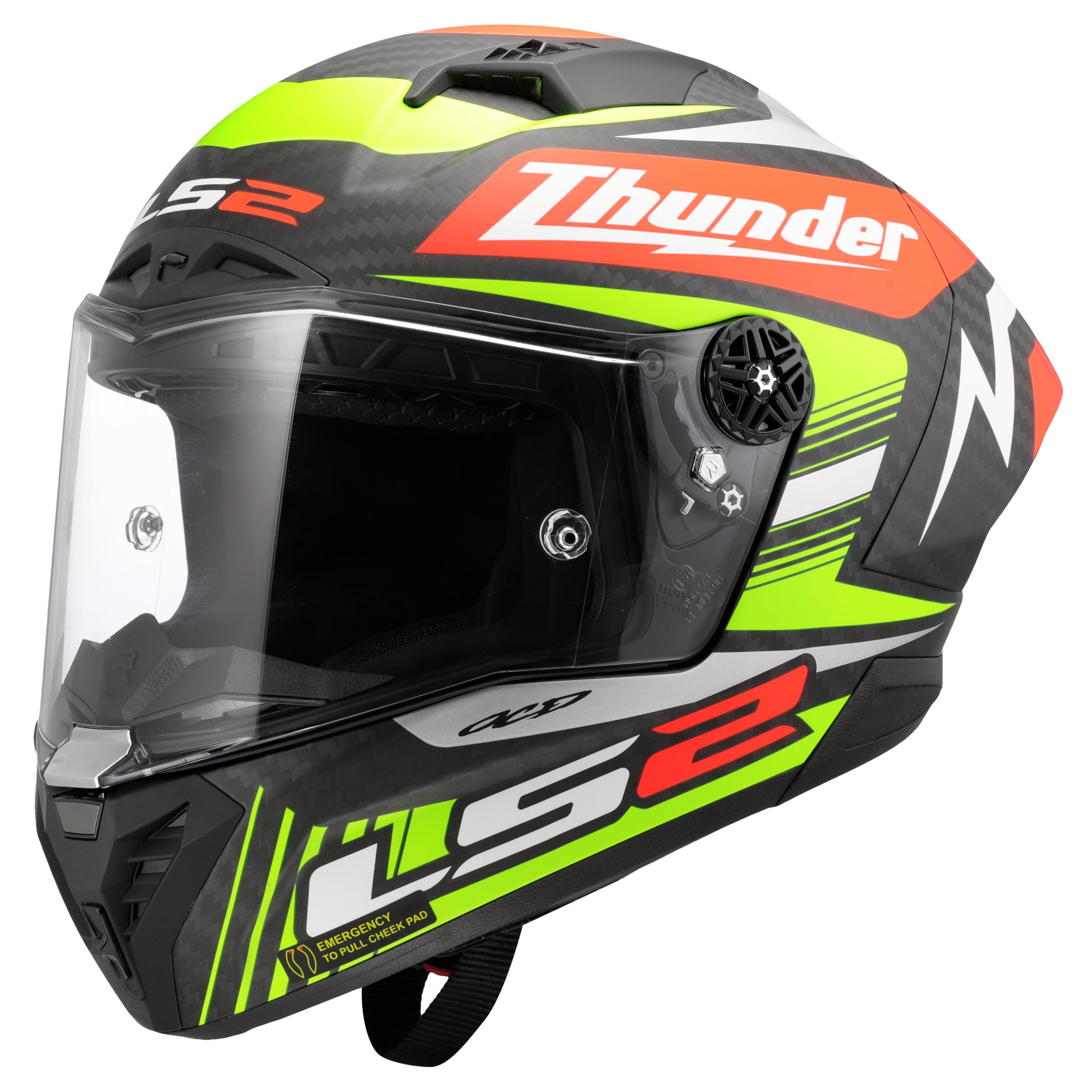 LS2, Integraler Motorradhelm THUNDER GP AERO Replica BLACK, XS