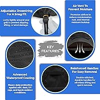 Vista 6 de Covers & All Built-in Grill Cover for Outdoor Grill – Heavy Duty 12 oz Waterproof Built-in BBQ Grill Cover, PVC-Coated Polyester with Elastic Hem