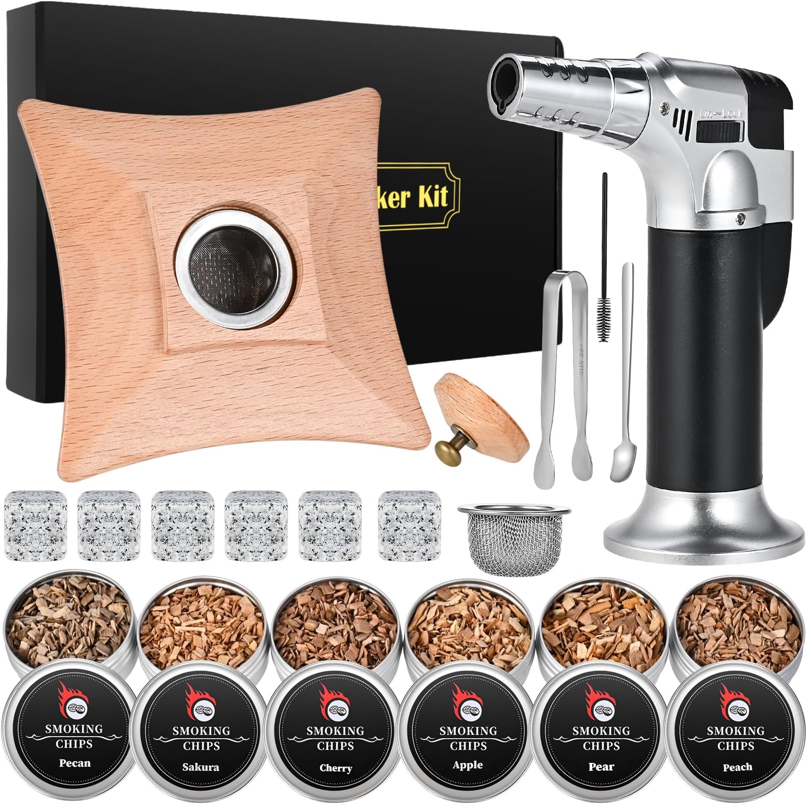 Cocktail Smoker Kit with Torch (Dark Grey)