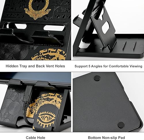 Miniatura 6 de Tscope Lindo soporte de interruptor para Nintendo, para Zleda Tears of The Kingdom Switch 2 Lite soporte, soporte ajustable, plegable, portátil,