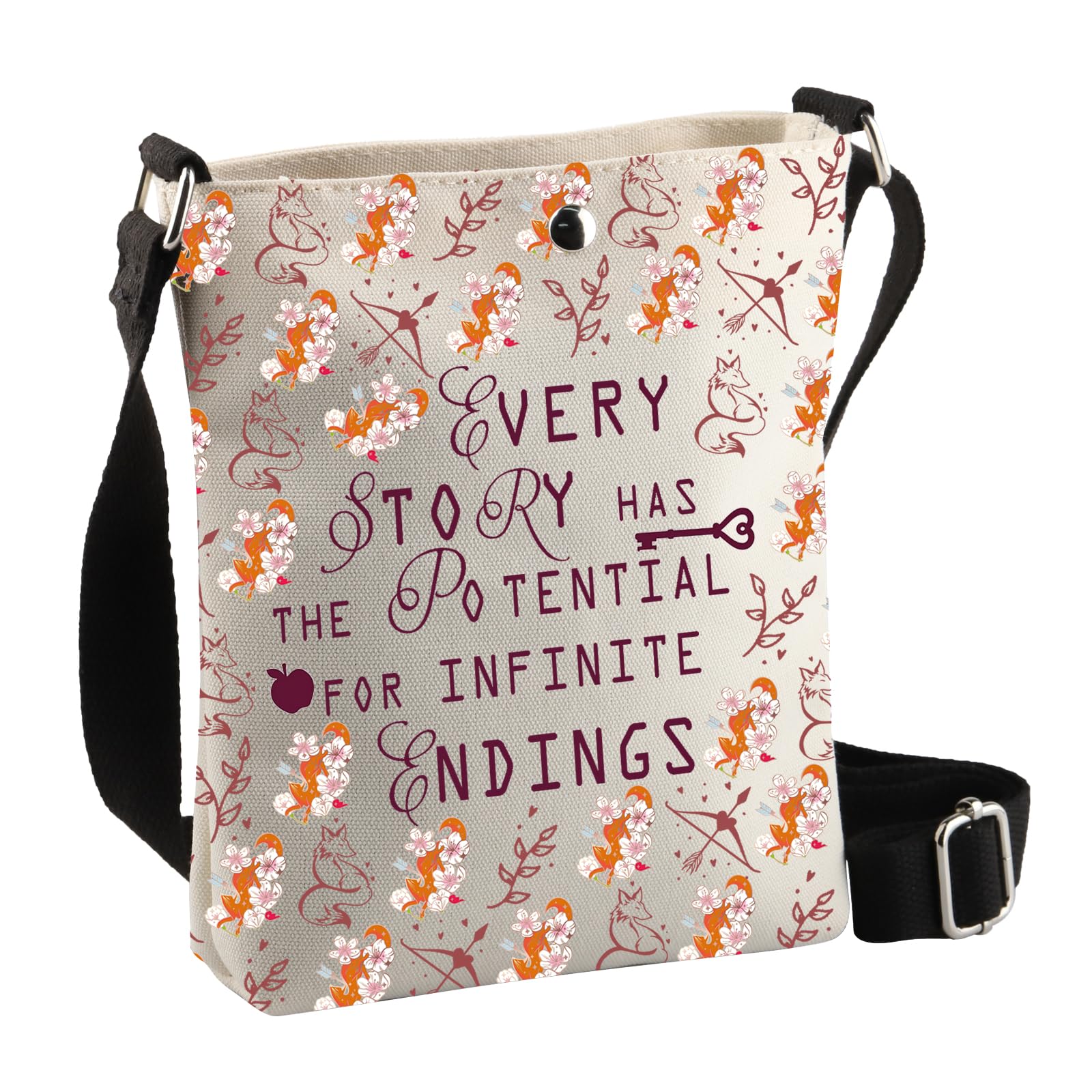 BDPWSS Every Story Has The Potential For Infinite Endings Book Quote Lover OUABH Crossbody Bag