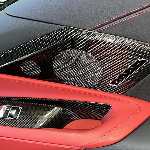 Miniatura 2 de Cubierta para altavoz de puerta lateral de automóvil para Corvette C8 Z06 Z51 ZR1 Stingray Coupe HTC 2020 2021 2022 2023 2024, rejillas de altavoz