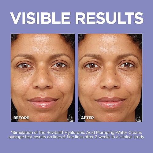 Miniatura 8 de LOreal Paris Revitalift - Crema facial antienvejecimiento con ácido hialurónico  ceramidas para mujer piel más suave brillante y suave sin fragancia