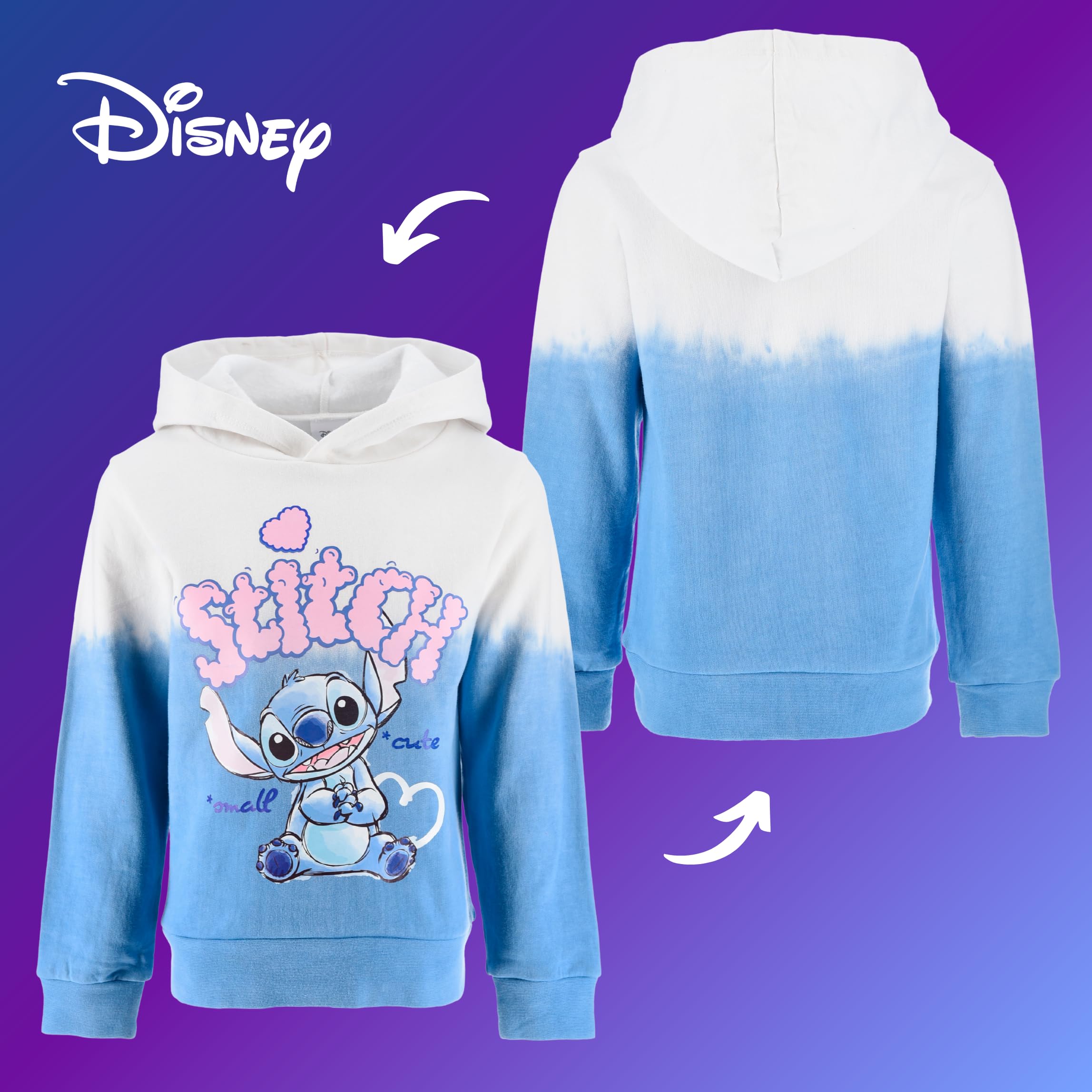 Disney Stitch Sudadera con Capucha para Niñas Tallas 3-8 Años