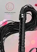 Vista 7 de Látigo para montar látigo de piel sintética para principiantes jugar negro 27