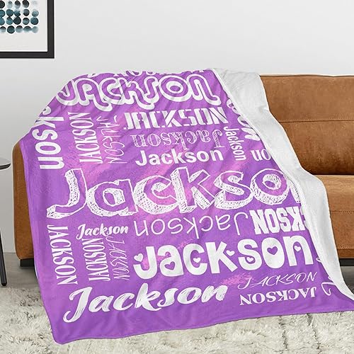 Vista 31 de Manta personalizada con texto, manta personalizada con nombre para madre, padre, adultos, amigos, amantes, perros, mascotas, manta de franela 01