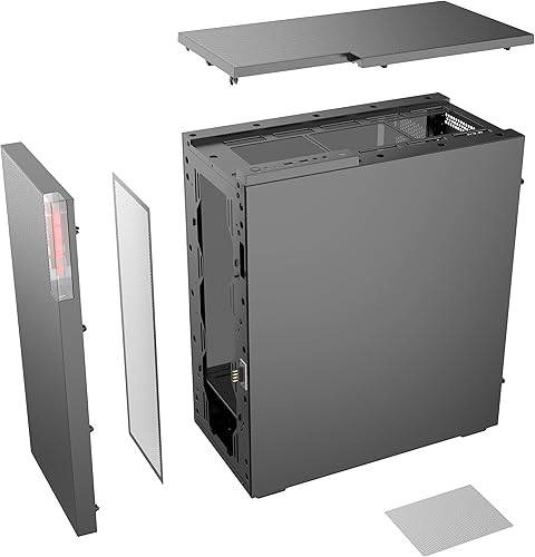 Vista 9 de G.SKILL MD1 Mid-Tower ATX Case con panel lateral de vidrio templado, panel de malla frontal - Negro (GC-AKGW1-MD1)