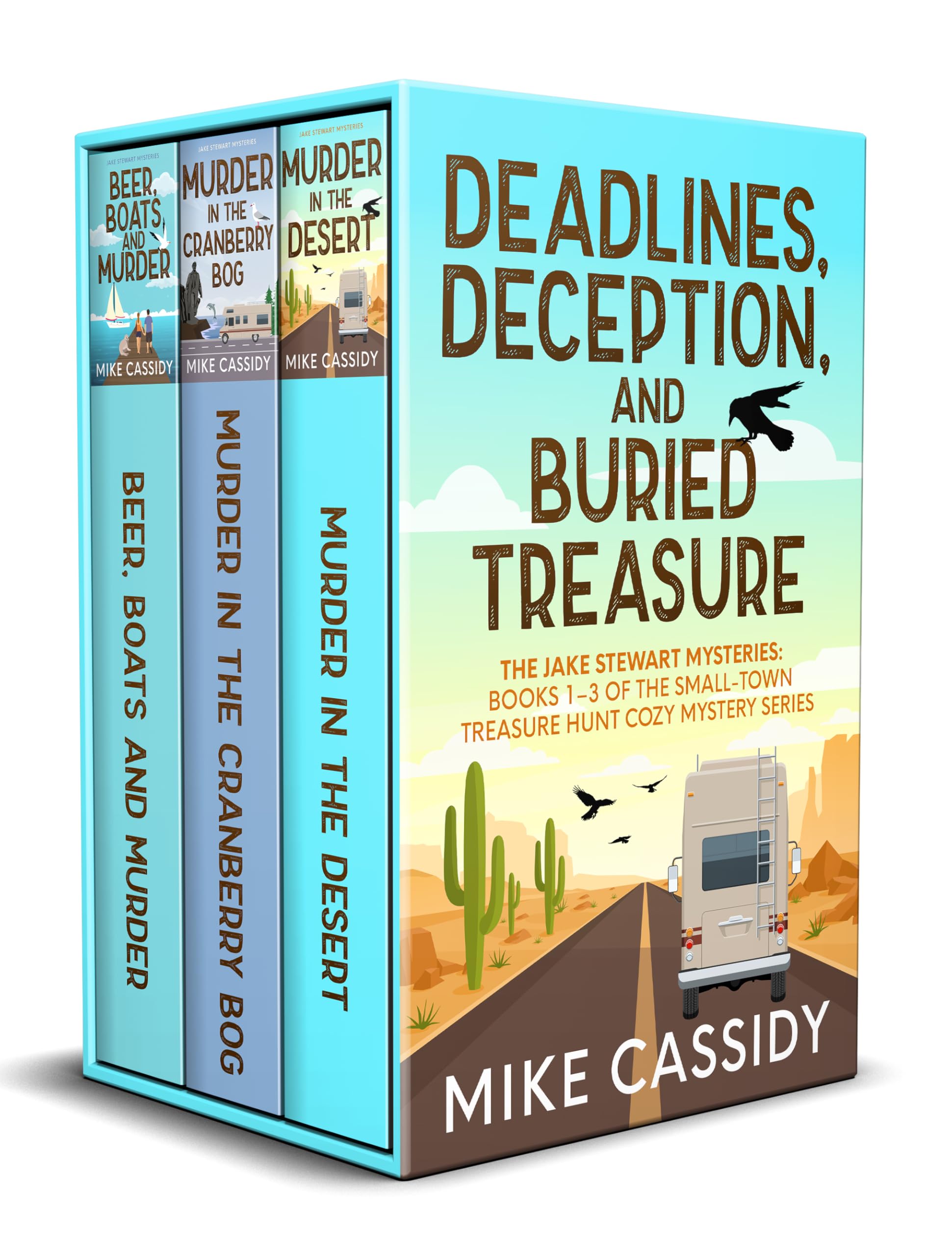 Deadlines, Deception, and Buried Treasure: The Jake Stewart Mysteries: Books 1–3 of the Small-Town Treasure Hunt Cozy Mystery Series