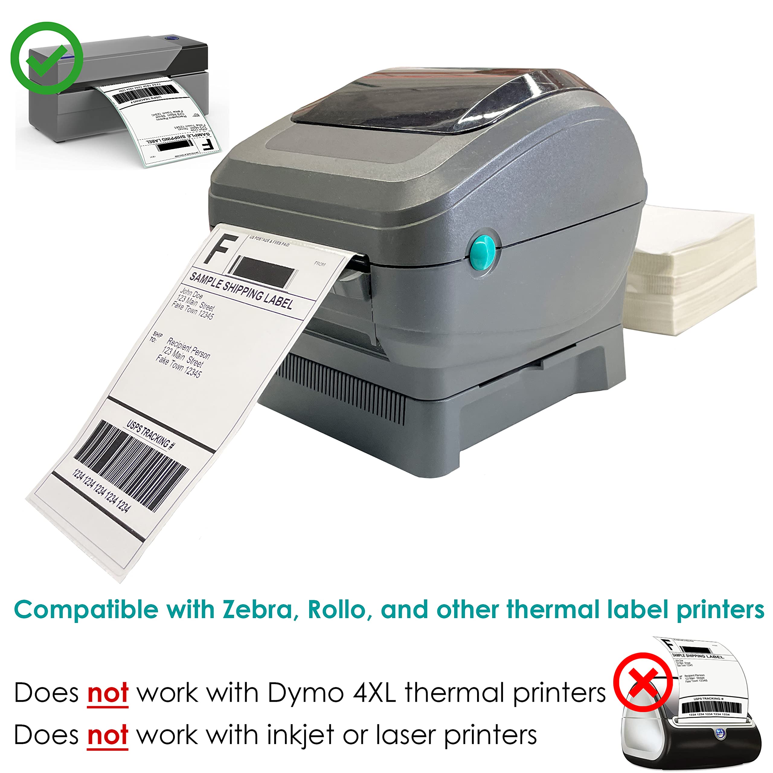 Innovative Haus 4 x 6 Inch Pack of 500 Direct Thermal ...