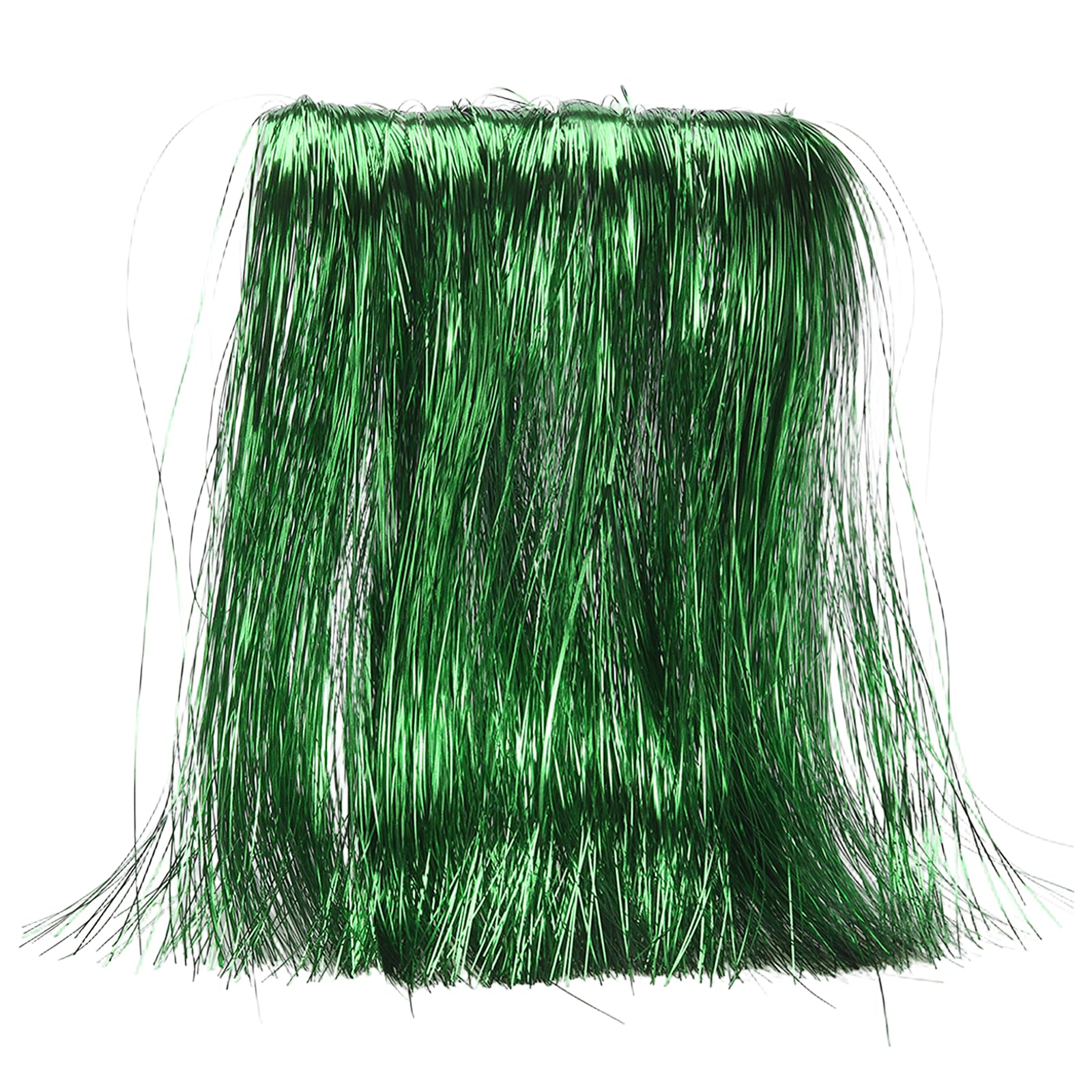 YELARXI Fly Tying Materials, Crystal Flash Line Fly Tying Material Holographic Flash Sparkle Dry Streamer Tube String 10 Pcs & 12" & Dark Green for (Fishing Jig/Streamer Lure Making)