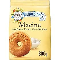 Mulino Bianco Biscotti Frollini Macine con Panna Fresca, Colazione Ricca di Gusto, 800g