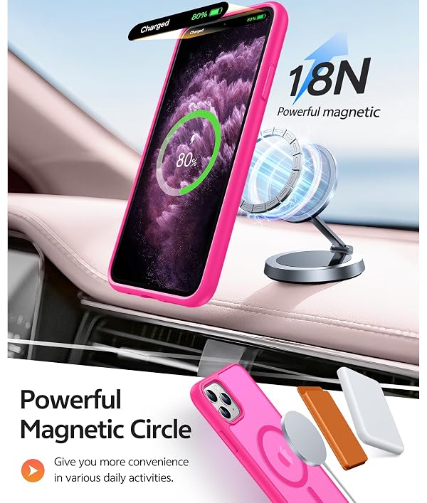 FNTCASE for iPhone 11 Pro Case, Fit for Magsafe, Translucent Matte Back by FNTCASE - Used condition - Image 3
