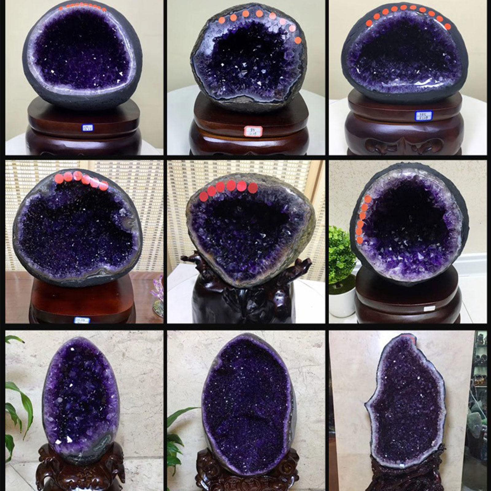 Geoda de Racimo de Cristal de Amatista en Bruto - Piedra de Amatista Natural de Alta Energía - Espécimen de Amatista de Racimo de Cuarzo de Cristal de Roca Curativo para Regalo,17.5 lbs