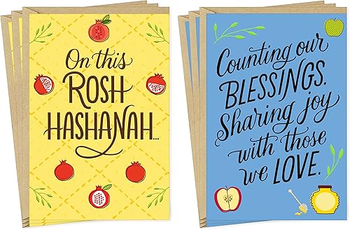 Miniatura 1 de Hallmark Tree of Life Rosh Hashanah - Surtido de cartas, Sharing Joy (6 tarjetas con sobres)