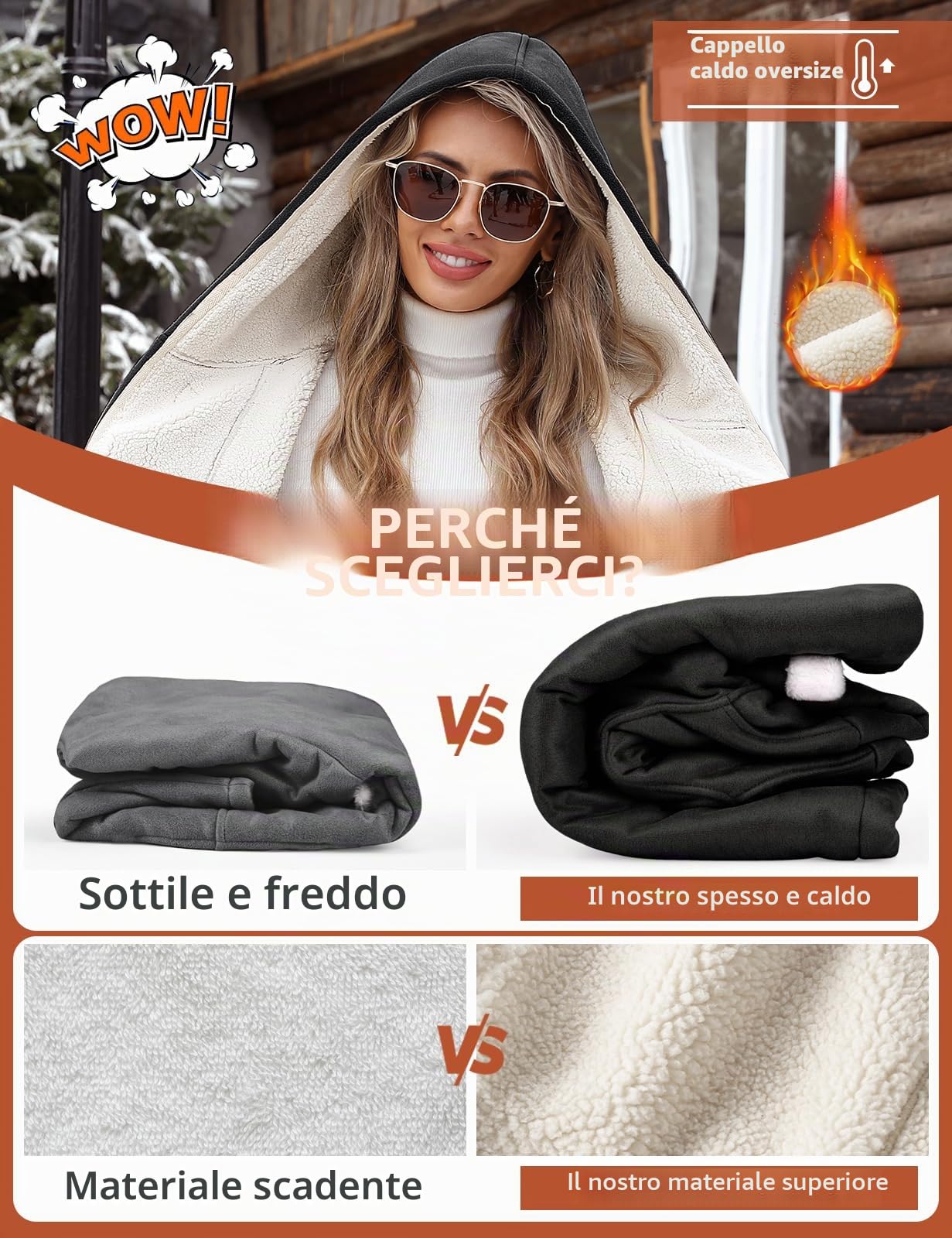 Yuson Girl Cappotto Donna Invernale Elegante Cappotto Giubbotto Scamosciata Felpe con Cappuccio Media Lugghezza Giacca Caldo Cappotto Casual Outwear Hoodies Inverno Giubbotti