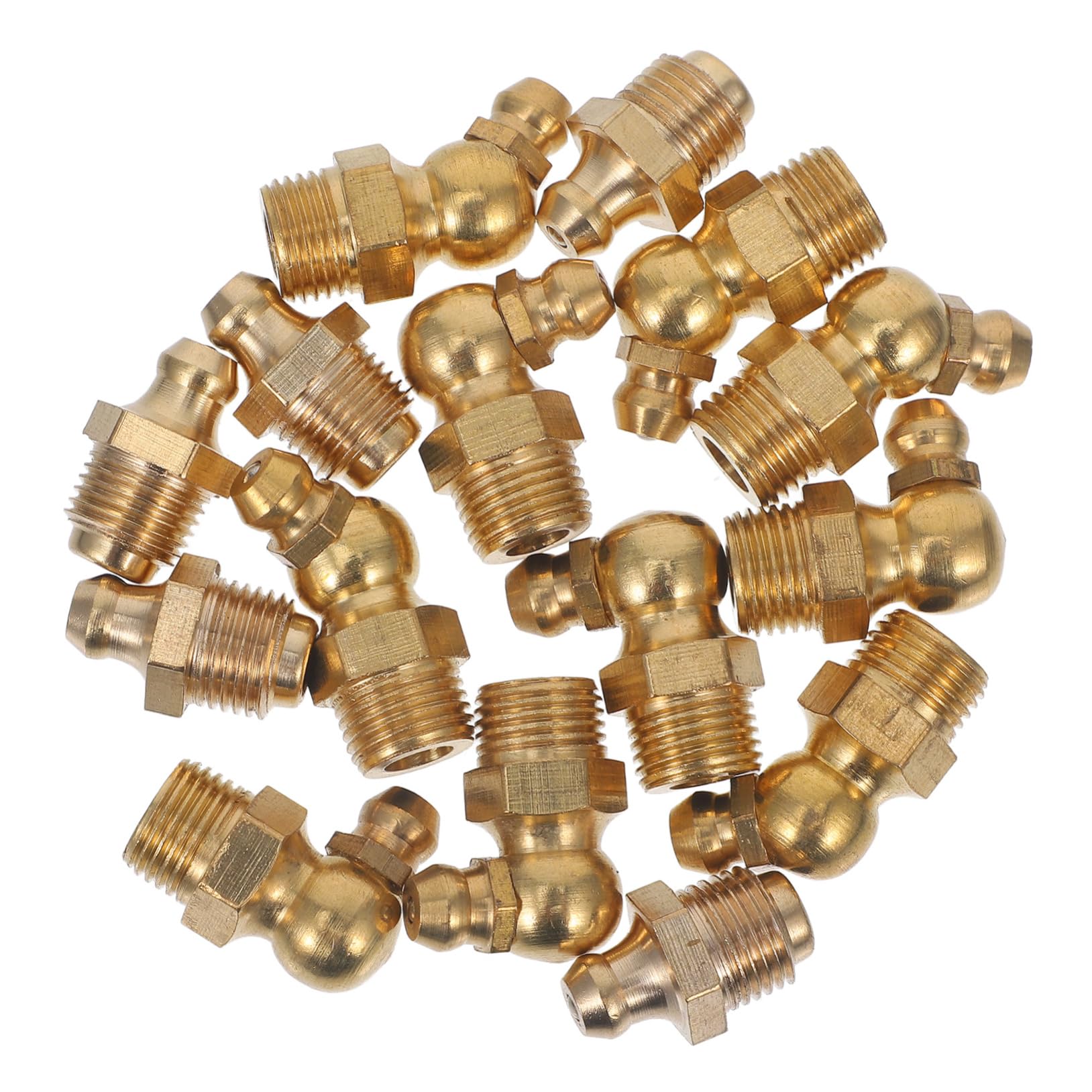 Cabilock Grease Fitting Set 60pcs Brass Fittings Storage Box Straight Angled Auto Industrial Application