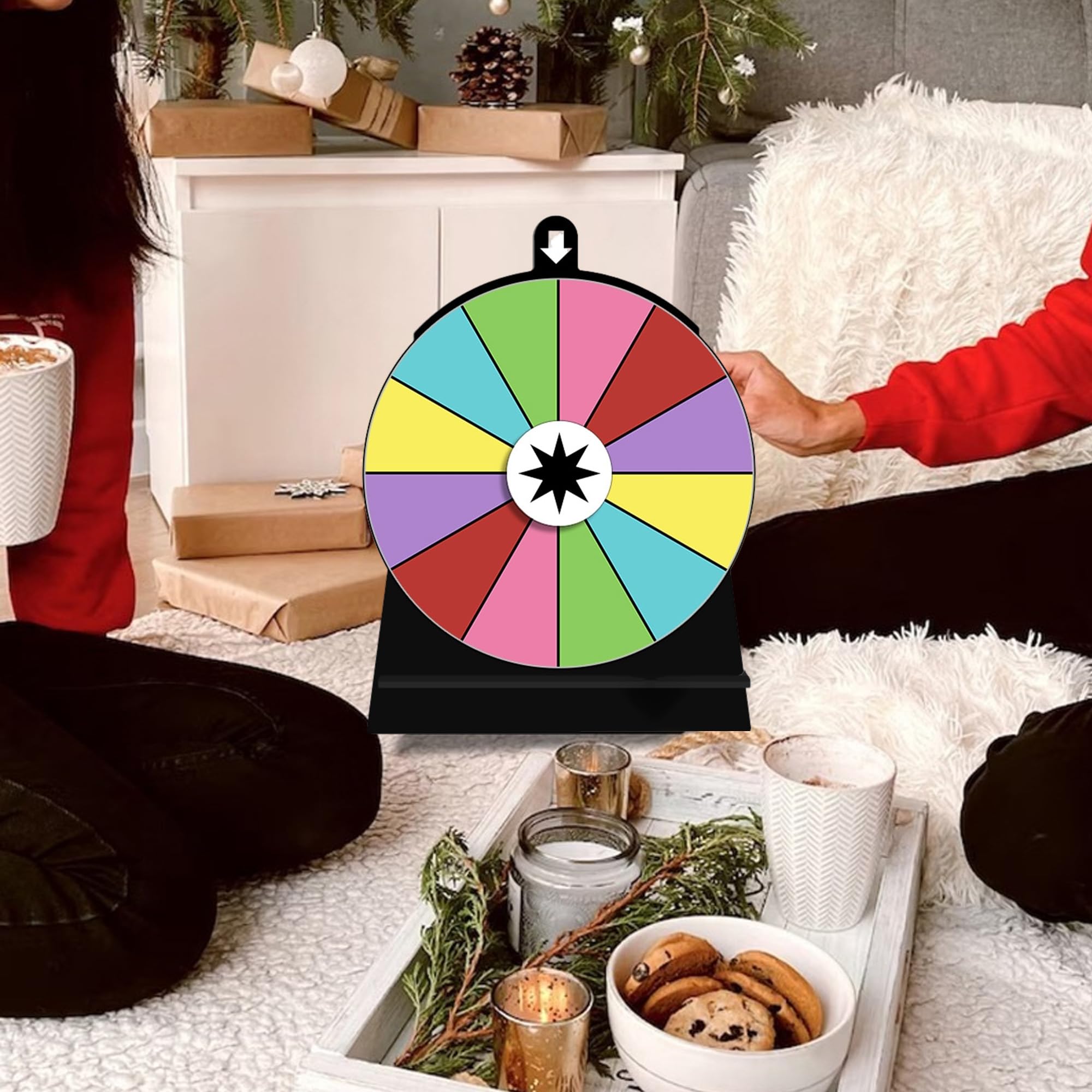 3pcs Ruota Girevole Premi, Ruota della Fortuna per Girare, Roulette Colorata Fortunata, con una penna cancellabile, Gioco Roulette Fortuna per Festa Carnevale Giocattoli