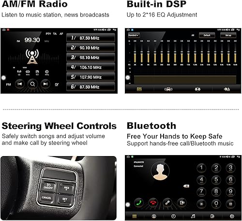 Miniatura 5 de Philosin Estéreo de coche Android giratorio universal doble DIN de 13.3 pulgadas con 4 GB+64 GB IPS 1920 × 1080 unidad principal navegación GPS