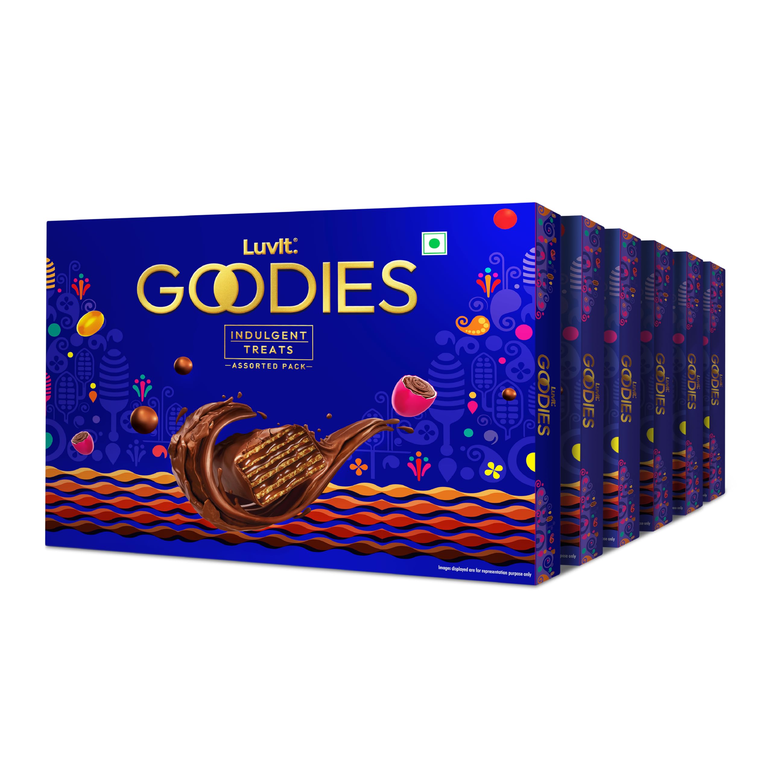 LuvIt. Goodies Chocolates Treat Gift Pack | For Birthday, Rakhi, Diwali Occasions | Truffles (6 x 138.35 g)-image-37