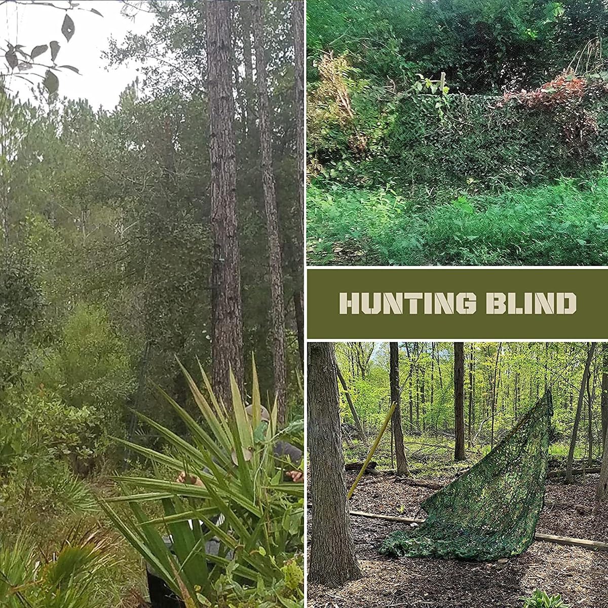 Filet de Camouflage Treillis de Camouflage 1x5m 1.5x5m 2x6m 2.5x6m 3x7m 3.5x7m 4.0x8m 4.5x8m 5x9m Camo Filet de Chasse pour Le Camping, La Chasse, La Photographie, Le Tir, Le Balcon, La Décoration De